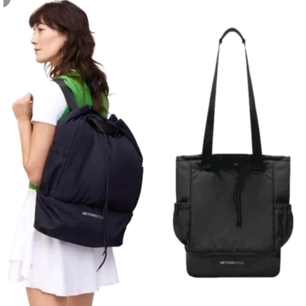 Beyond Yoga Gym Bag Convertible Backpack Black